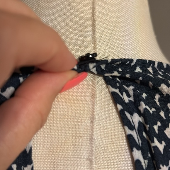 Zara women’s swing mini Long Sleeve Dress viscose mini black white geometric L - Picture 7 of 12